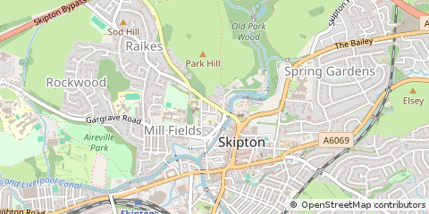 Map of Skipton, North Yorkshire