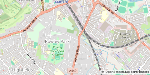 Map of Stafford, Staffordshire