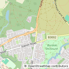 Map of Bordon, Hampshire