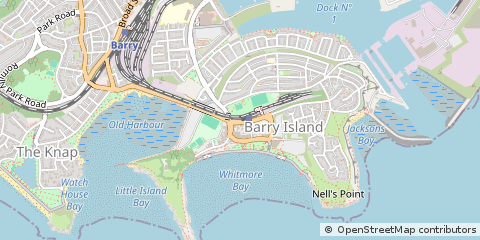 Map of Barry, Vale of Glamorgan