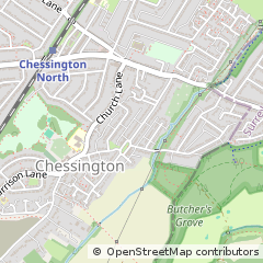 Map of Chessington, Surrey