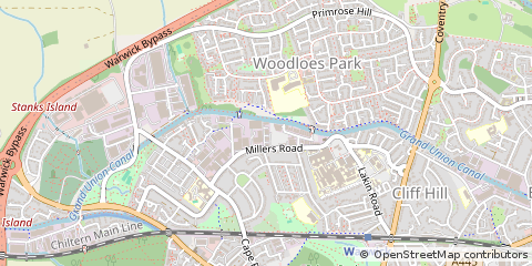 Map of Warwick, Warwickshire