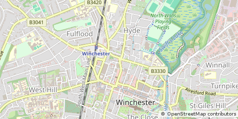 Map of Winchester