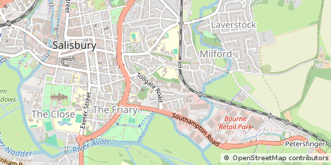 Map of Salisbury, Wiltshire