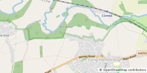 Map of Witney, Oxfordshire