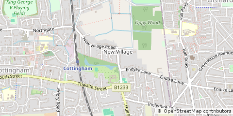 Map of Cottingham, North Humberside