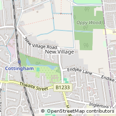 Map of Cottingham, North Humberside
