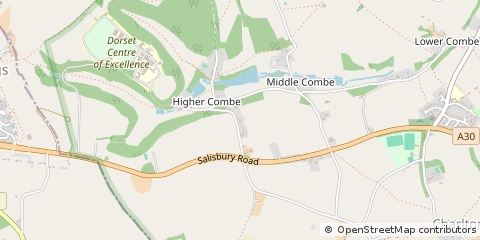 Map of Shaftesbury, Dorset