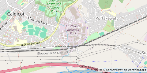 Map of Caldicot, Monmouthshire
