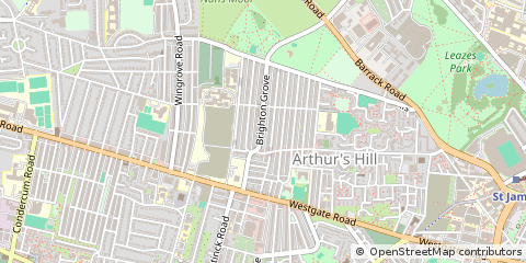Map of Newcastle Upon Tyne, Tyne and Wear