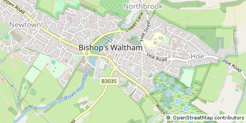 Map of Bishops Waltham Southampton, Hampshire