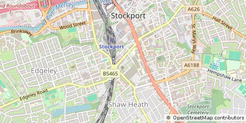 Map of Stockport, Cheshire