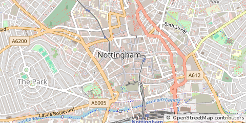 Map of Nottingham, Nottinghamshire