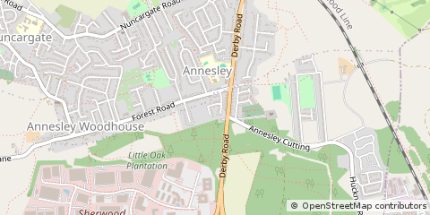 Map of Annesley, Nottingham
