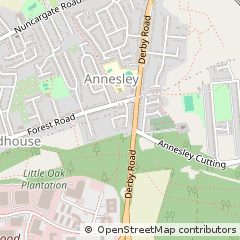 Map of Annesley, Nottingham
