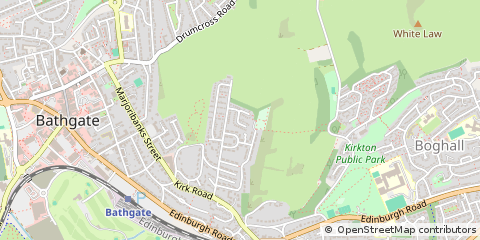 Map of Bathgate, West Lothian