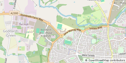 Map of Burgess Hill, West Sussex