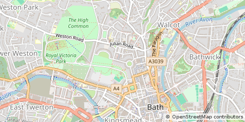 Map of Bath, Somerset