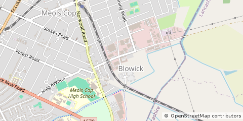 Map of Southport, Merseyside