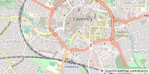 Map of Coventry, West Midlands