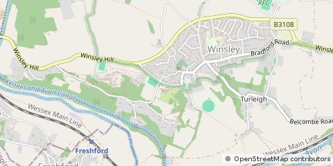 Map of Bradford on Avon, Wiltshire