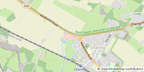 Map of Charing, Kent