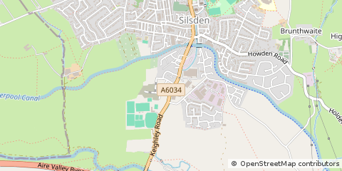 Map of Keighley, North Yorkshire