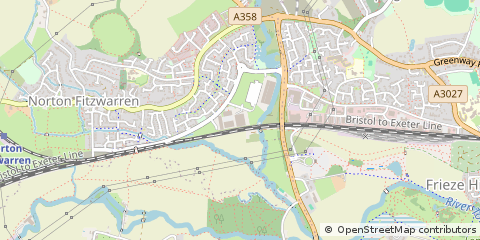 Map of Taunton, Somerset