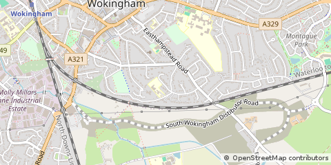 Map of Wokingham, Berkshire