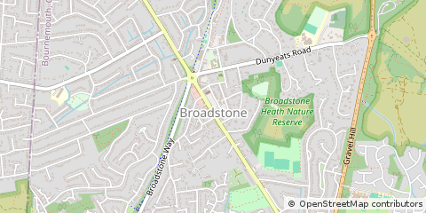 Map of Broadstone, Dorset