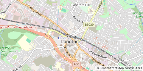 Map of Stoke on Trent, Staffs