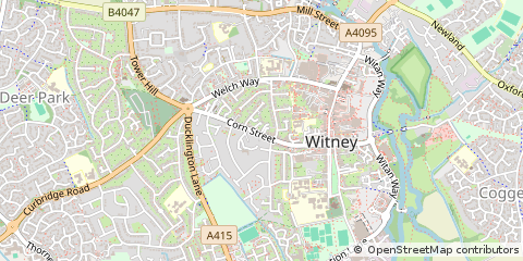 Map of Witney, Oxfordshire