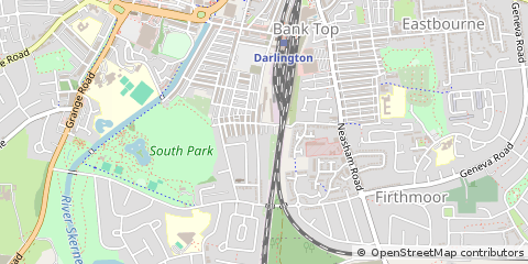 Map of Darlington, Durham