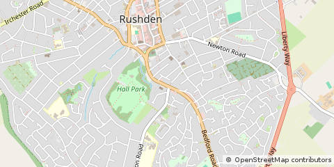 Map of Rushden, Northants