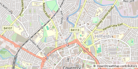 Map of Coventry, Warwickshire