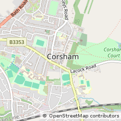 Map of Corsham, Wiltshire