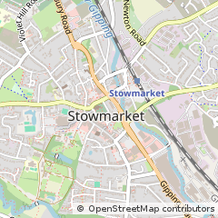 Map of Stowmarket, Suffolk