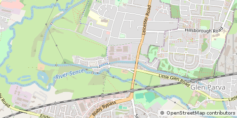 Map of Leicester, Leicestershire