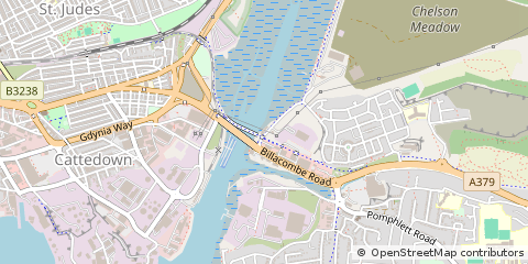 Map of Plymouth, Devon