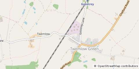 Map of Twemlow, Cheshire