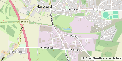 Map of Doncaster, Harworth
