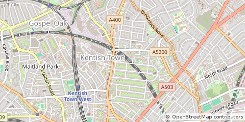 Map of Kentish Town, London