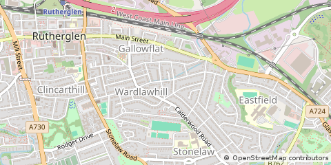 Map of Glasgow, Lanarkshire