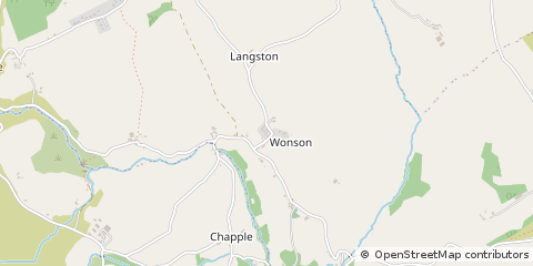 Map of Okehampton, Devon