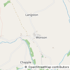 Map of Okehampton, Devon