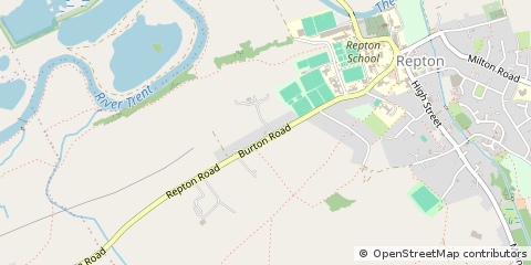 Map of Repton, Derbyshire