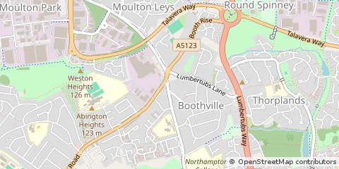 Map of Northampton, Northamptonshire