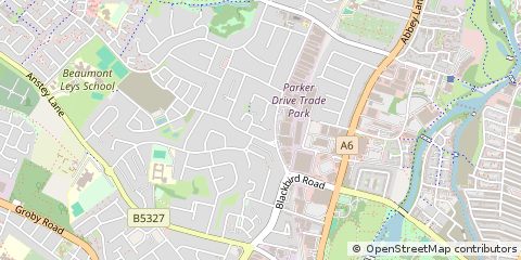 Map of Leicester, Leicestershire