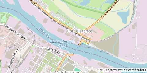 Map of Middlesbrough, Cleveland