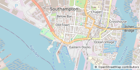 Map of Southampton, Hampshire